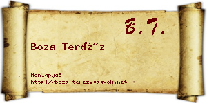 Boza Teréz névjegykártya